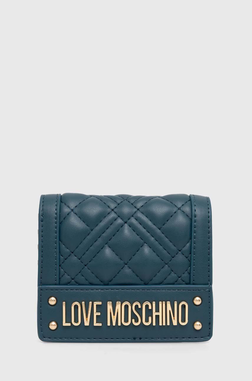 Love Moschino portofel femei, culoarea verde, JC5601PP1LLA0000