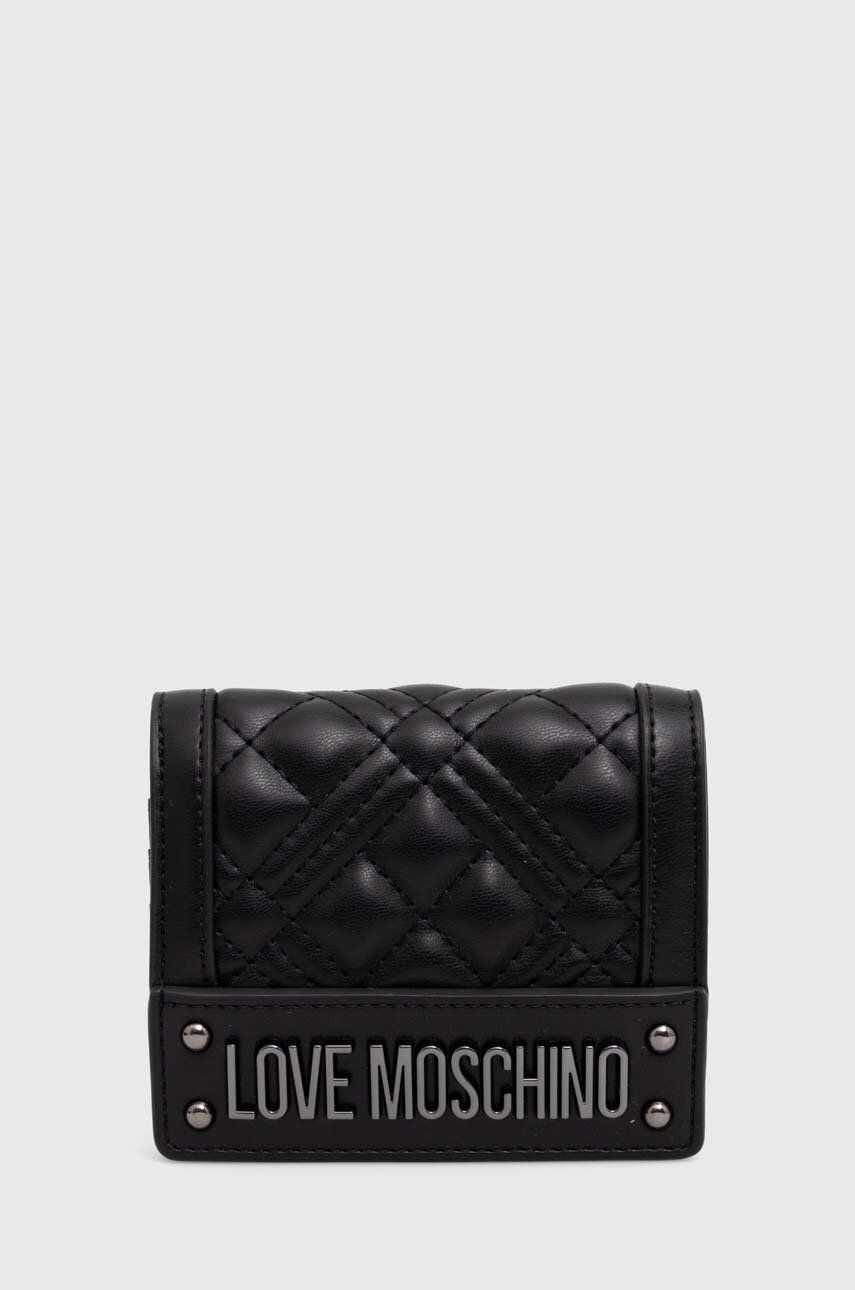 Love Moschino portofel femei, culoarea negru, JC5601PP1LLA0000