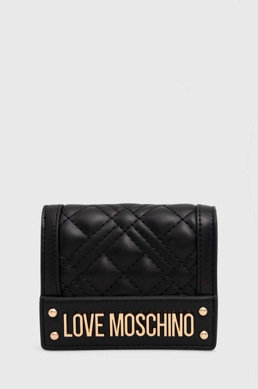 Love Moschino portofel femei, culoarea negru, JC5601PP1LLA0000