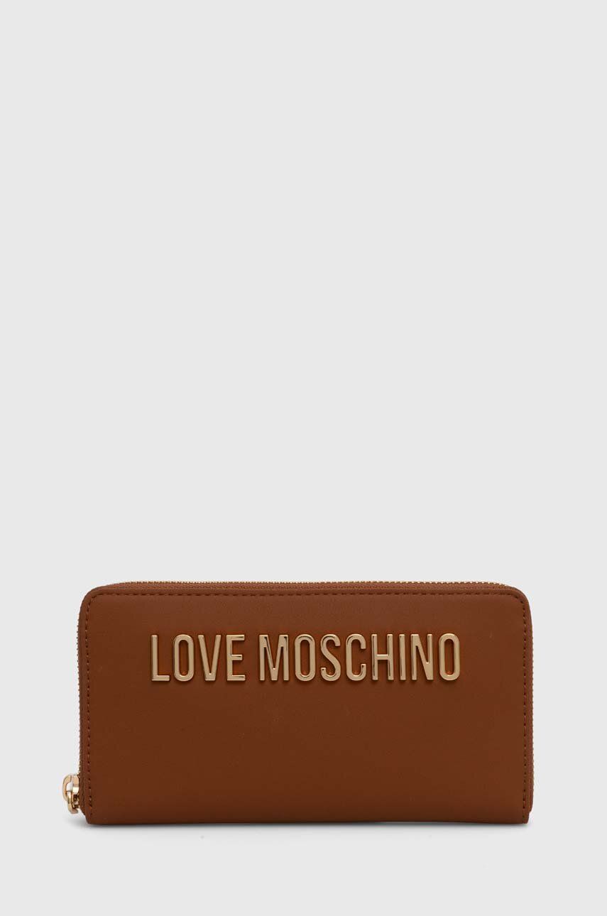 Love Moschino portofel femei, culoarea maro, JC5611PP1LKD0000