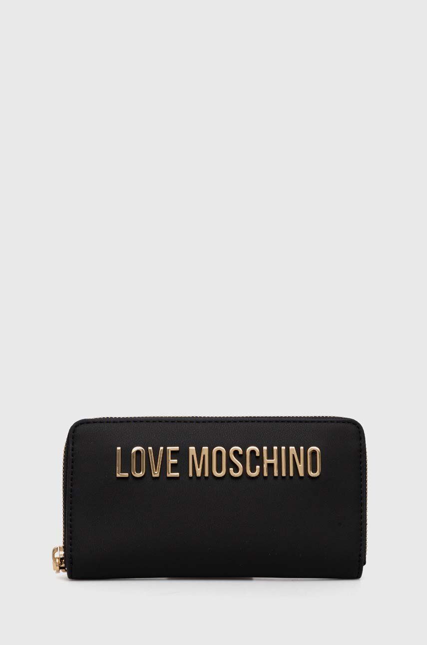 Love Moschino portofel femei, culoarea negru, JC5611PP1LKD0000