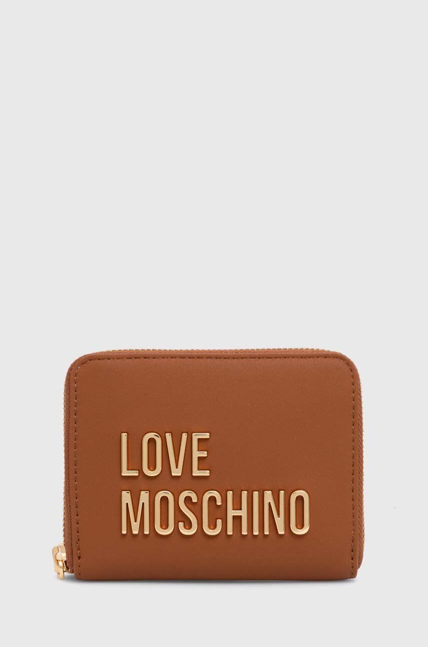 Love Moschino portofel femei, culoarea maro, JC5613PP1LKD0000