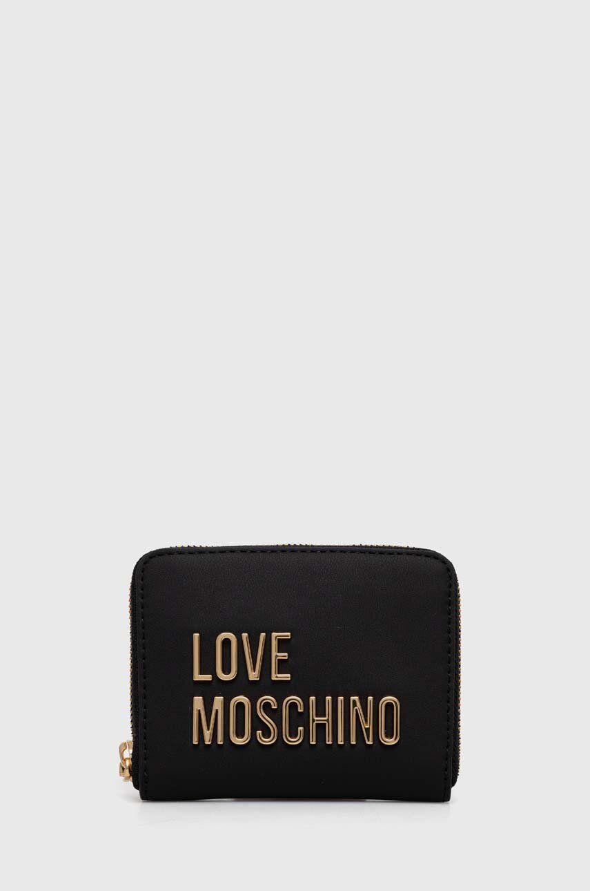 Love Moschino portofel femei, culoarea negru, JC5613PP1LKD0000