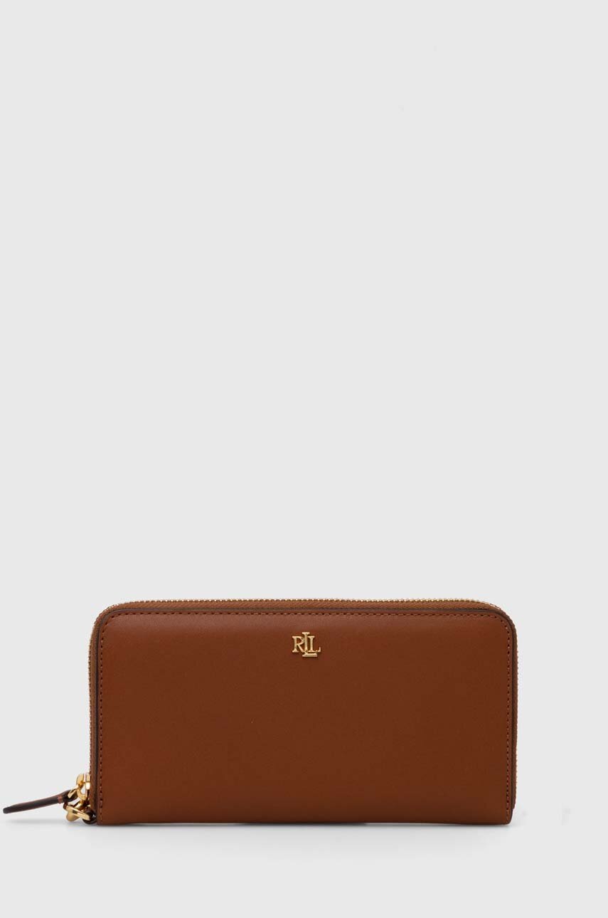 

Кожен портфейл Lauren Ralph Lauren дамски в кафяво 432915357, Кафяв
