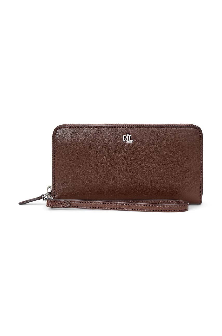 

Кожен портфейл Lauren Ralph Lauren дамски в кафяво 432915357, Кафяв