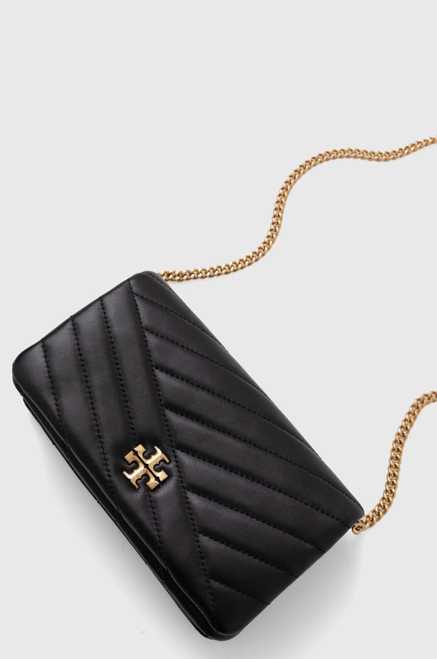 Kožna Torba Tory Burch Kira Chevron Boja: Crna, 156553.001