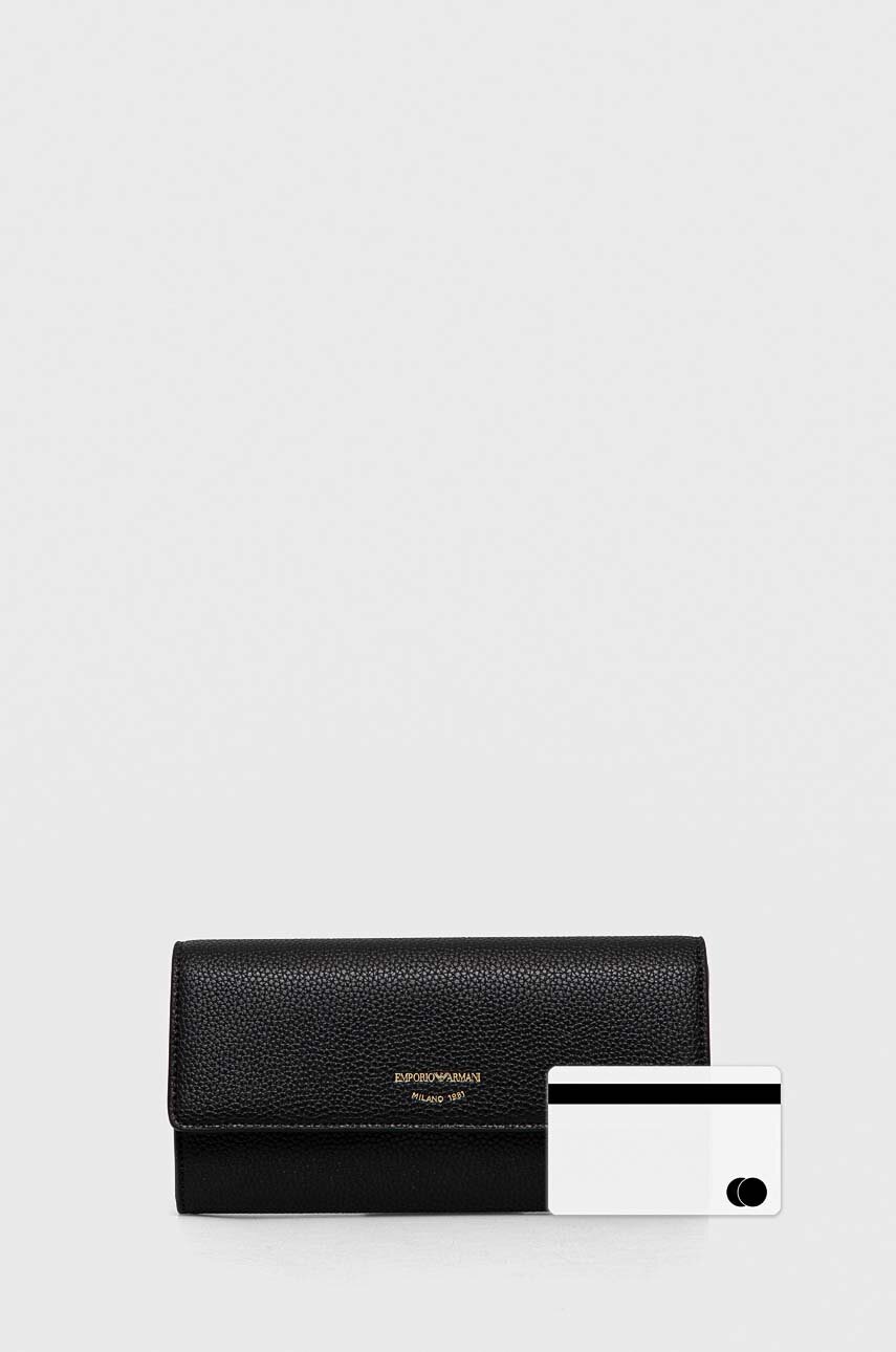 Гаманець Emporio Armani жіночий колір чорний EW000542 AF11953 