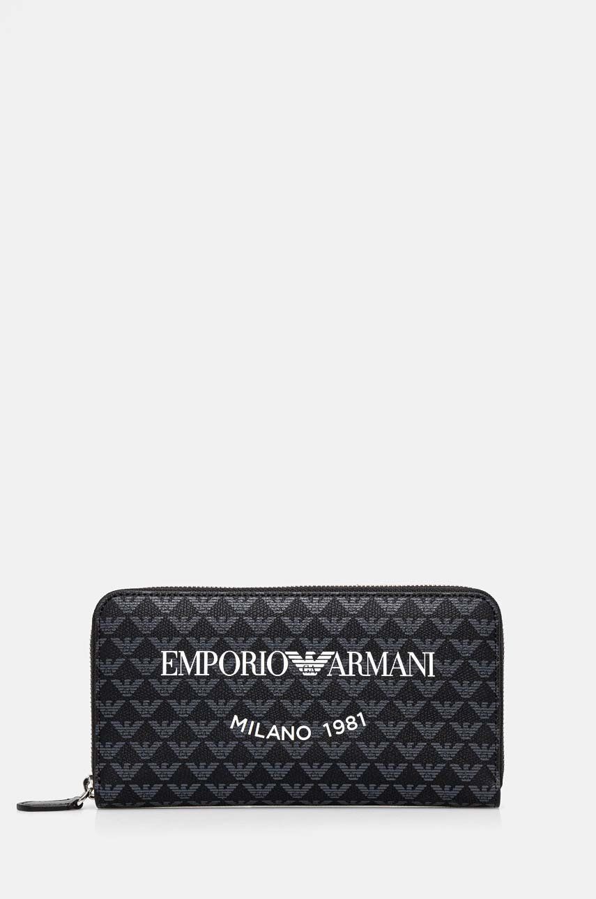 Peňaženka Emporio Armani dámska, čierna farba, Y3H168 YWS0E