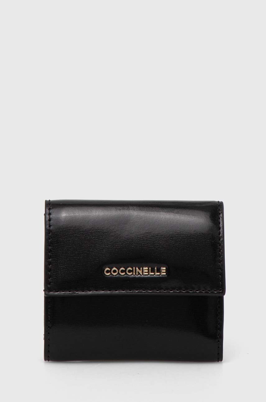 

Портмоне Coccinelle METALLIC SHINY CALF дамски в черно E2 RX8 11 B8 01, Черен