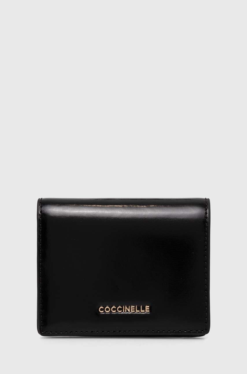 

Кожен портфейл Coccinelle METALLIC SHINY CALF дамски в черно E2 RX8 11 D3 01, Черен