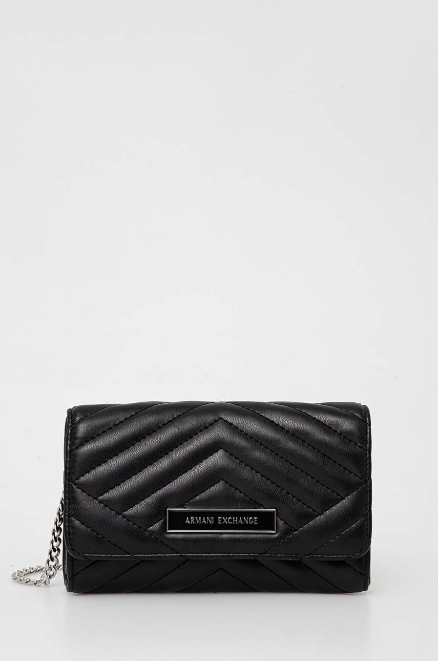 Armani Exchange portofel femei, culoarea negru, 948481 4R742