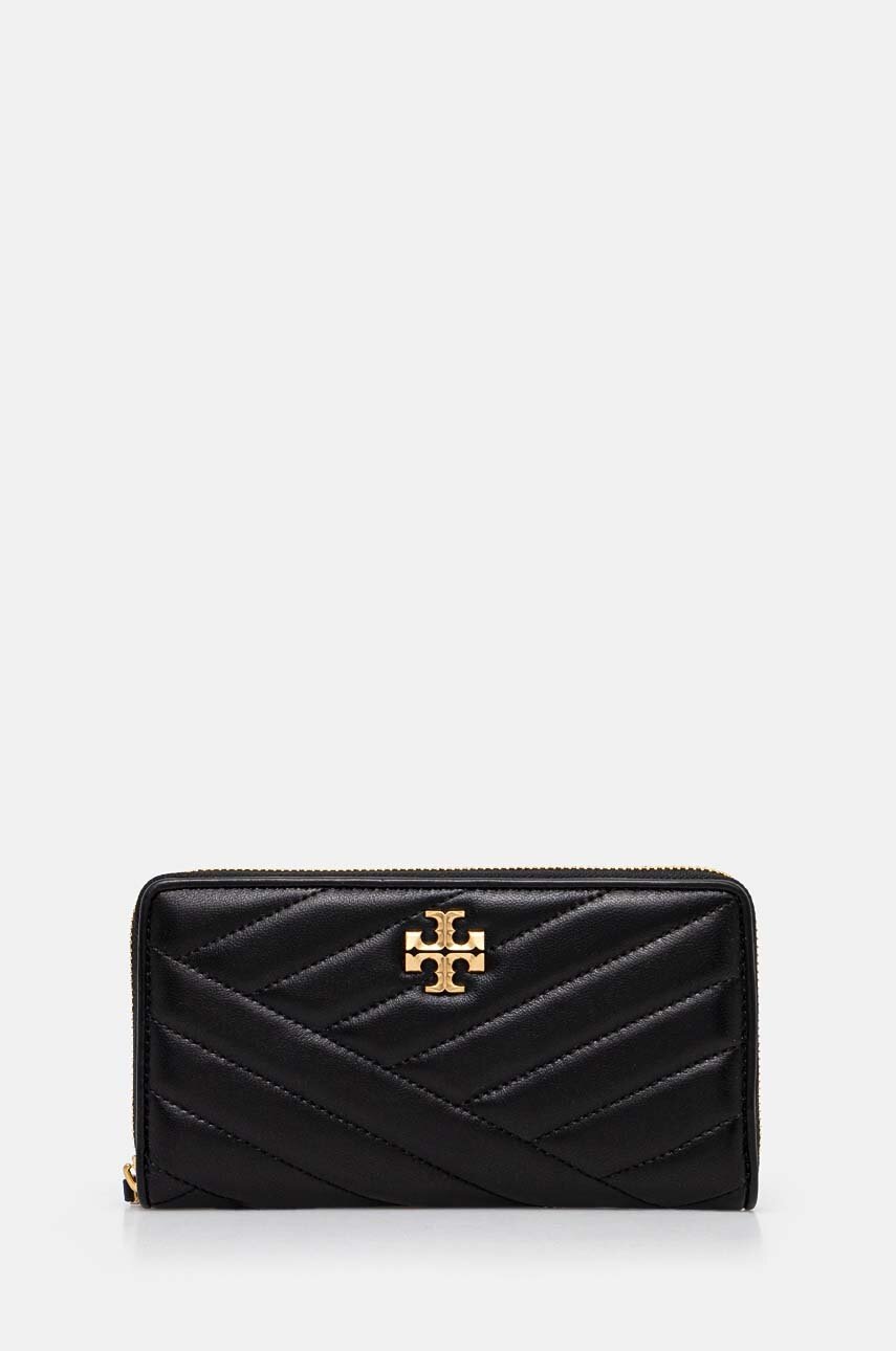 

Портмоне Tory Burch Kira Chevron дамски в черно 90348, Черен