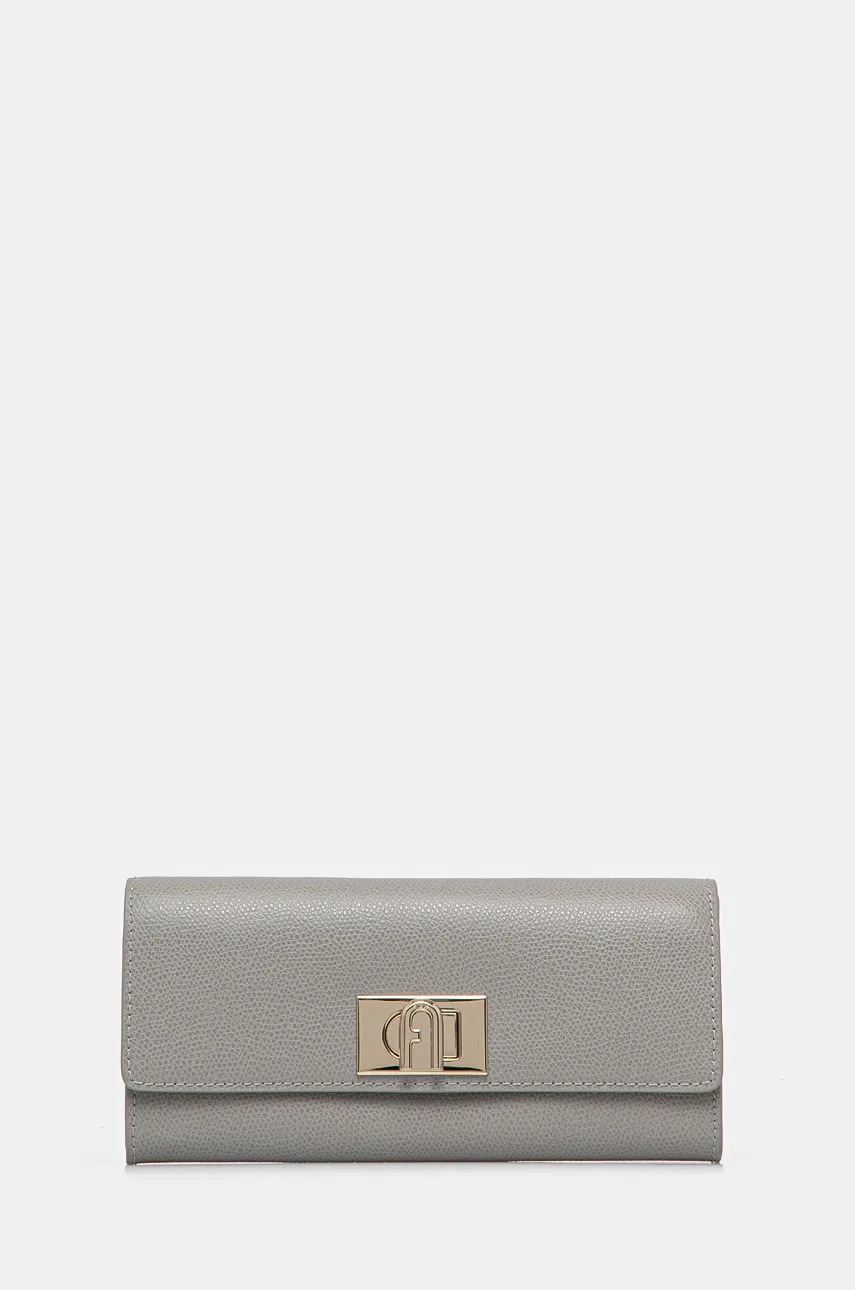 

Кожен портфейл Furla дамски в сиво PCV0ACO.ARE000.3291S, Сив