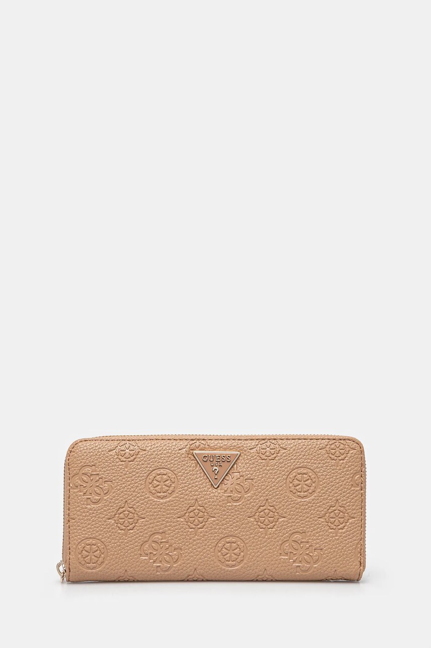 Levně Peněženka Guess CRESIDIA hnědá barva, SWPG93 49146