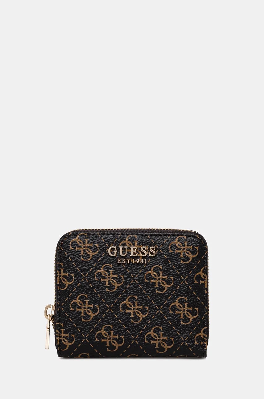 Levně Peněženka Guess LAUREL hnědá barva, SWQE85 00137