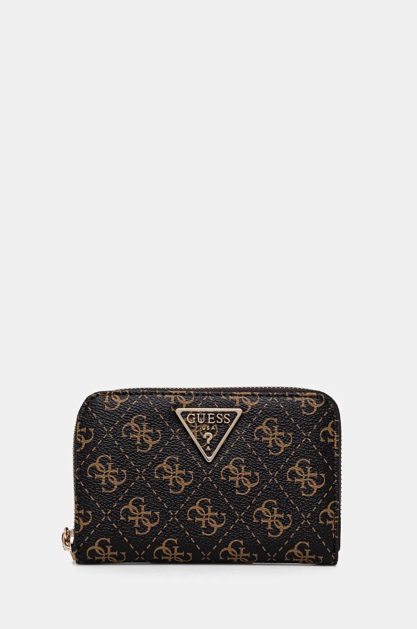 Levně Peněženka Guess LAUREL hnědá barva, SWQE85 00140