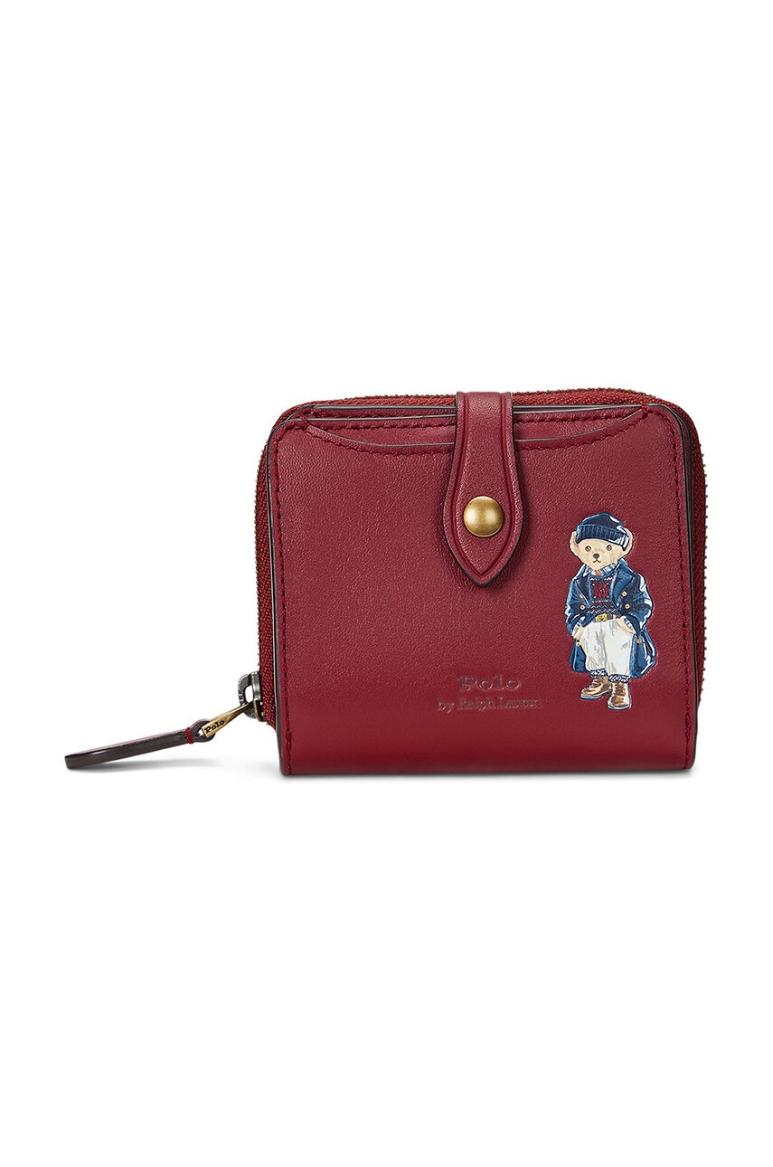 

Кожен портфейл Polo Ralph Lauren дамски в червено 427952664, Червен