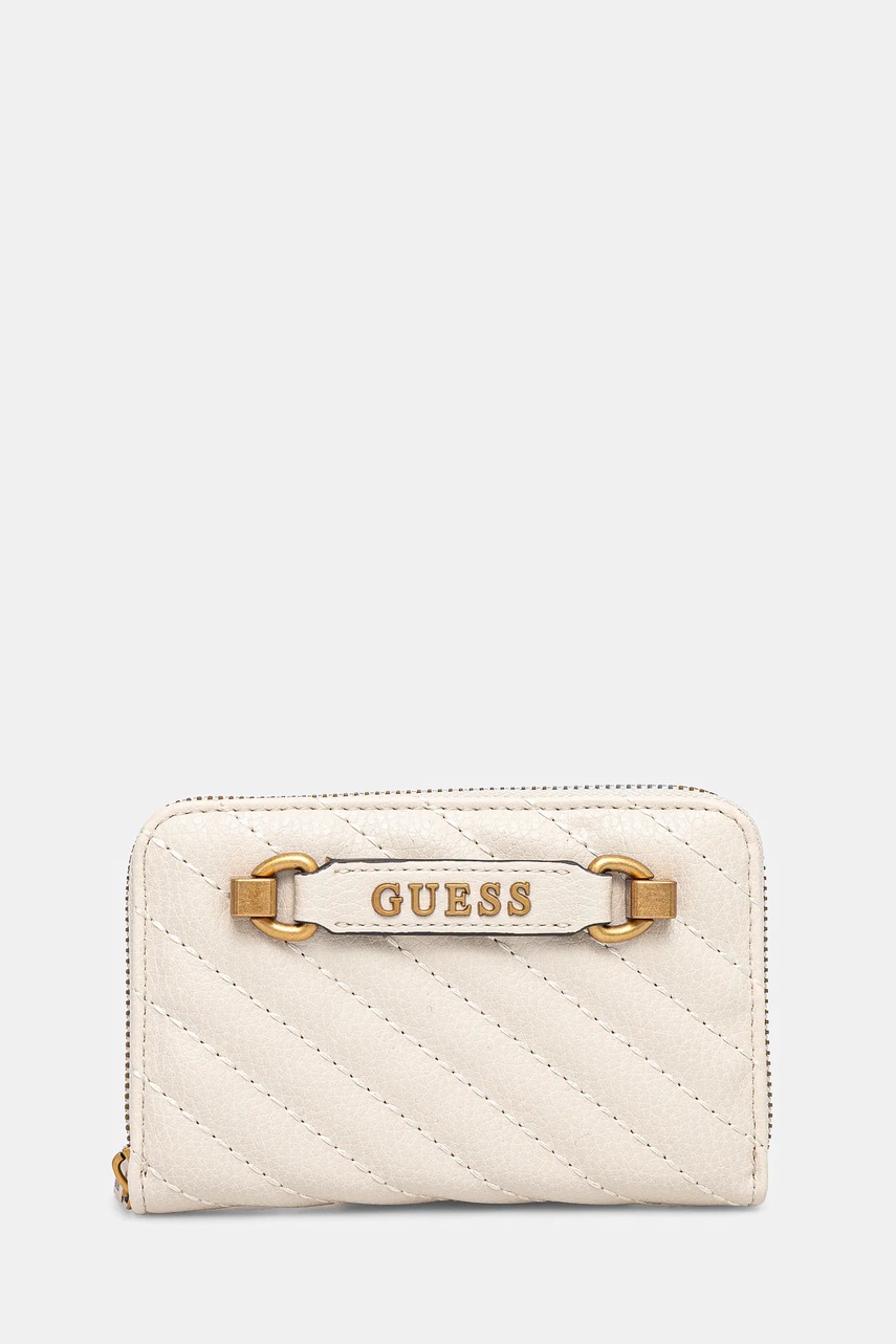 

Портмоне Guess SELA дамски в бежово SWQB94 95140, Бежов