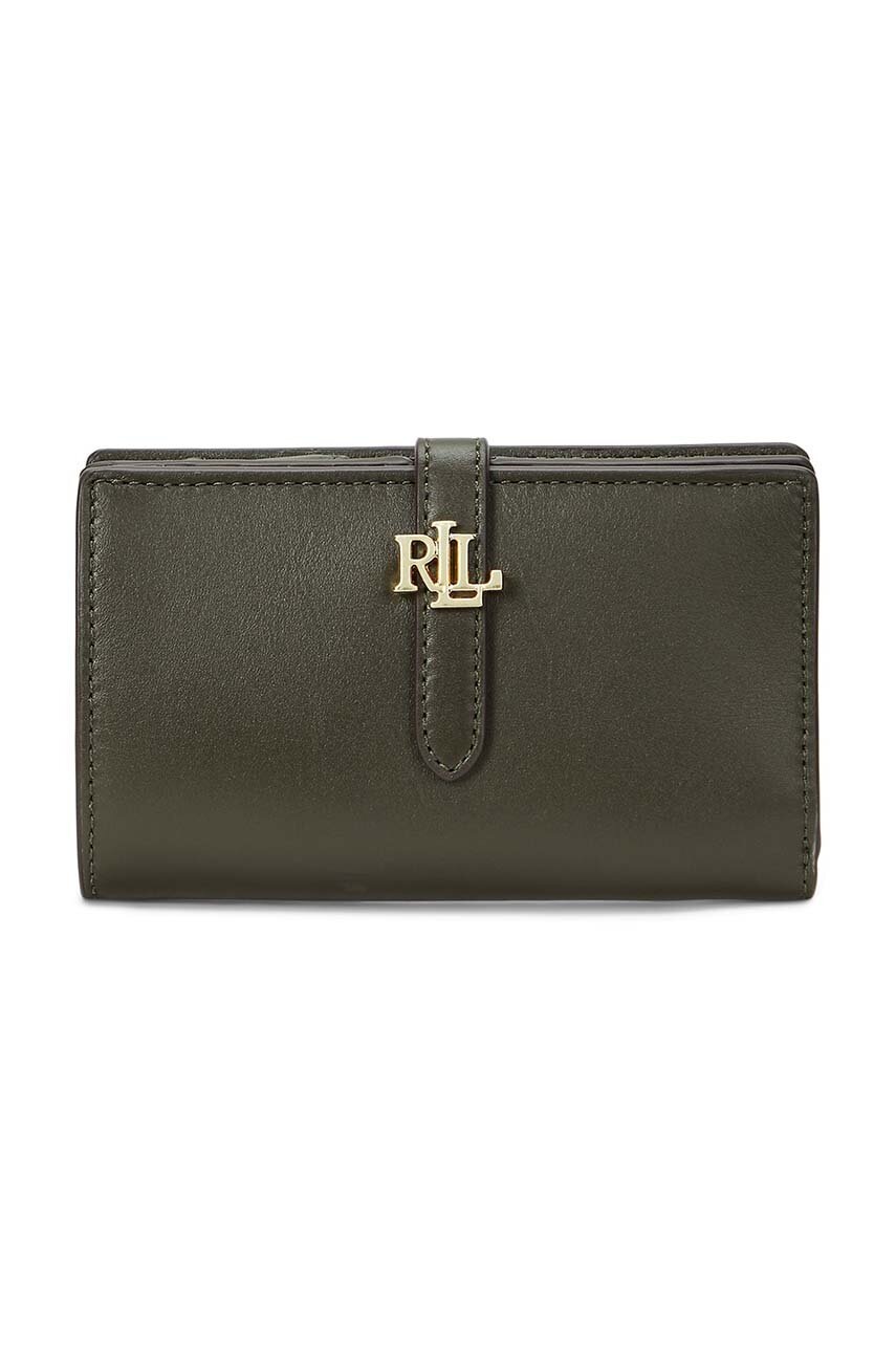 

Кожен портфейл Lauren Ralph Lauren дамски в зелено 432915358, Зелен