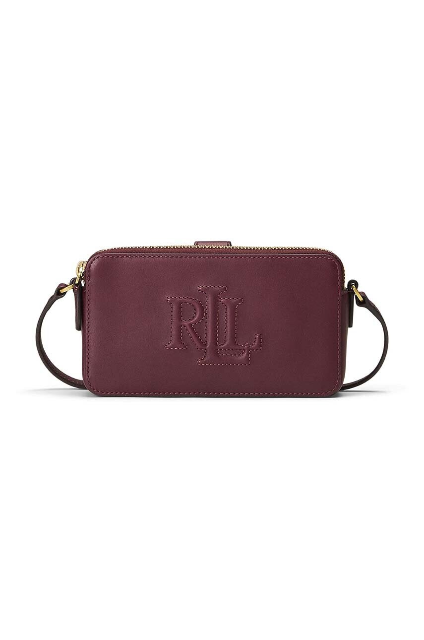 Levně Peněženka Lauren Ralph Lauren vínová barva, 432951475