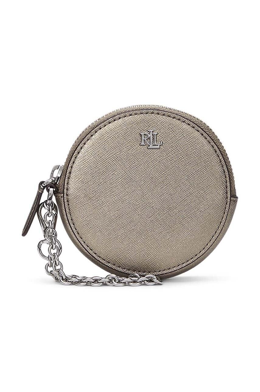 Levně Kožená peněženka Lauren Ralph Lauren šedá barva, 432951537
