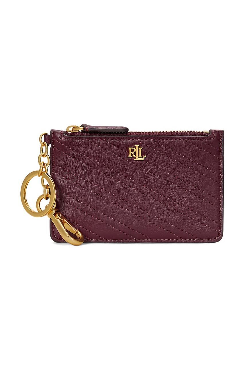

Кожен портфейл Lauren Ralph Lauren дамски в бордо 432951706
