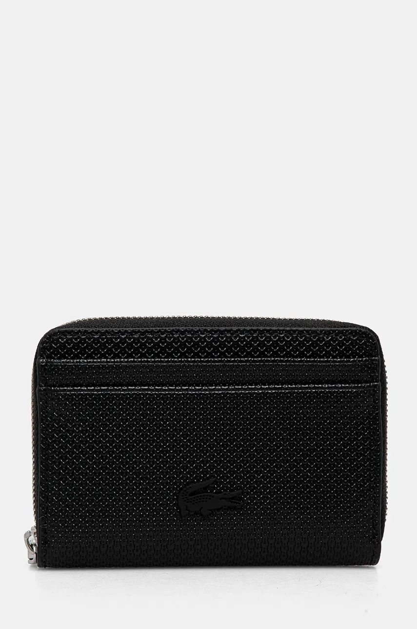 Lacoste portofel de piele femei, culoarea negru, NF3855KL