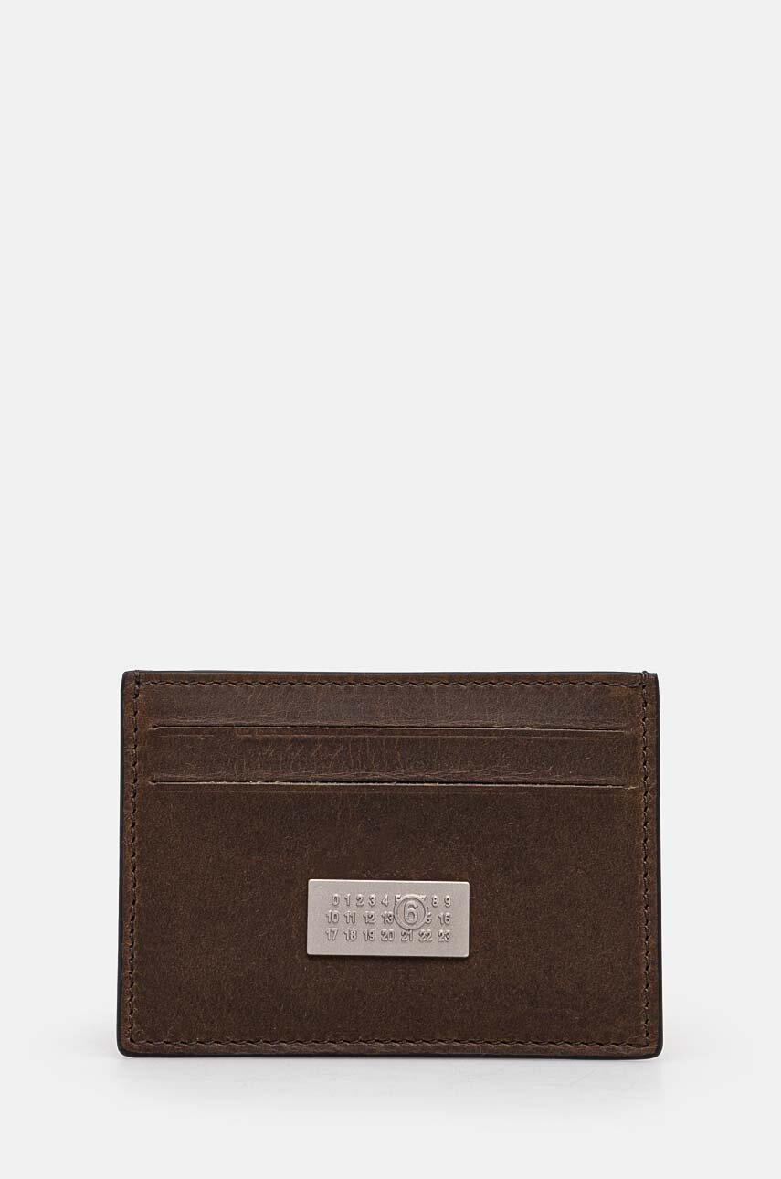 

Кожен калъф за карти MM6 Maison Margiela в кафяво SA5UI0013.P7179, Кафяв