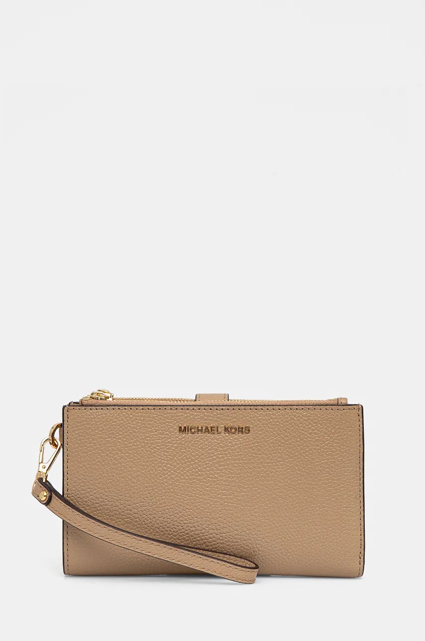 

Кожен портфейл MICHAEL Michael Kors дамски в бежово 32T7GAFW4L, Бежов