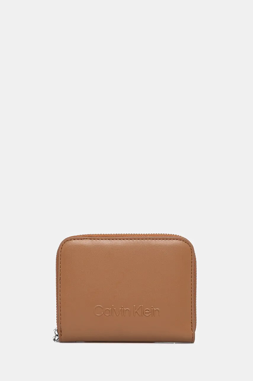 Levně Peněženka Calvin Klein hnědá barva, K60K612437