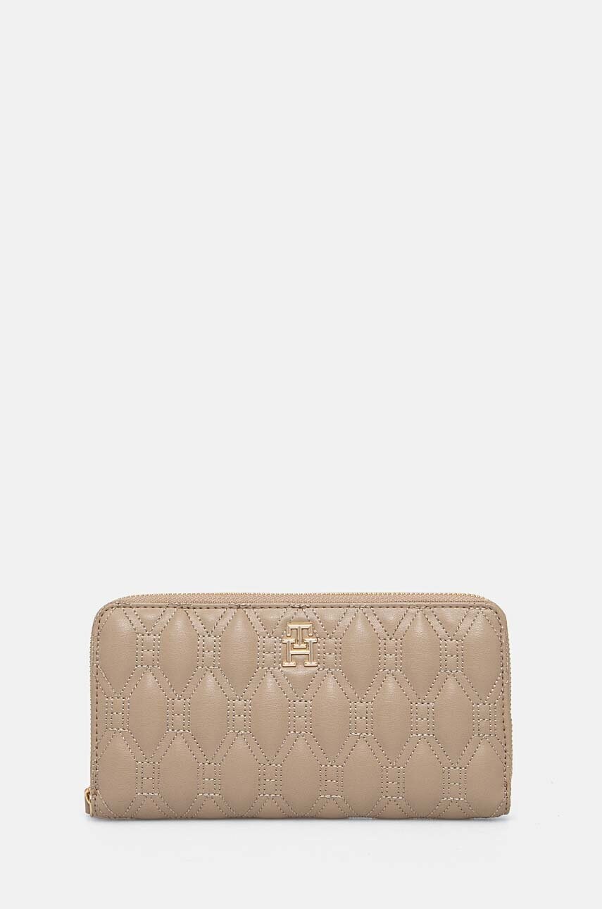 Levně Peněženka Tommy Hilfiger béžová barva, AW0AW16578