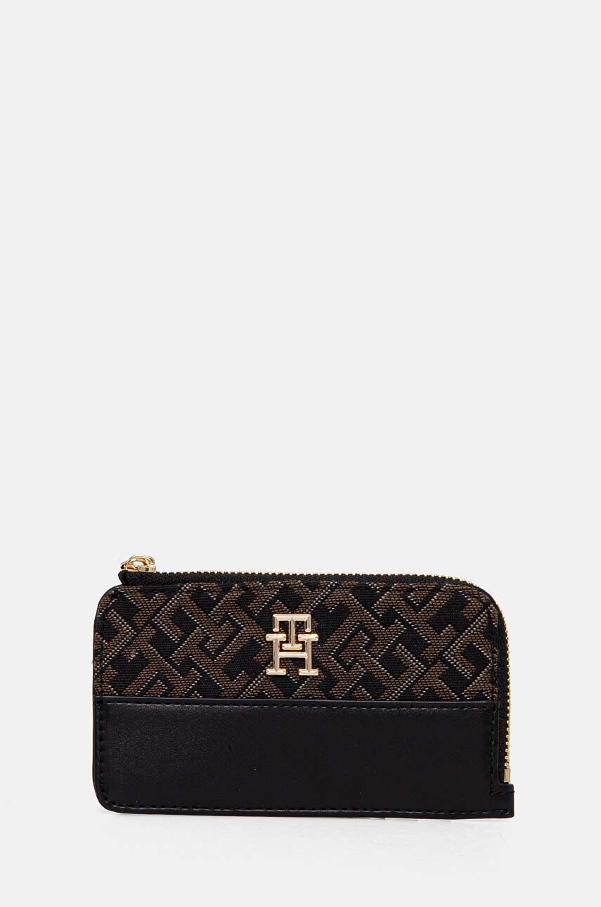 Levně Peněženka Tommy Hilfiger černá barva, AW0AW17152