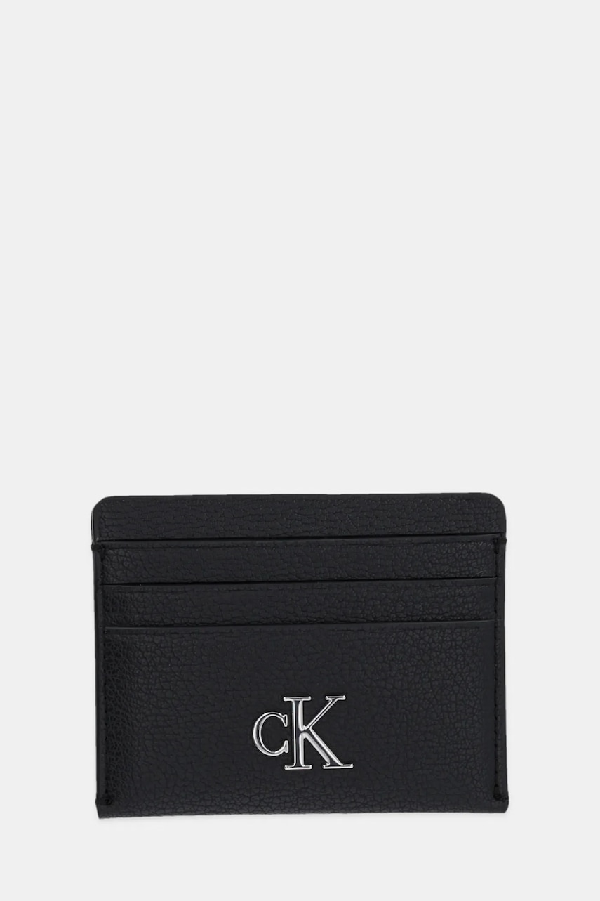 Levně Pouzdro na karty Calvin Klein Jeans černá barva, K60K612746