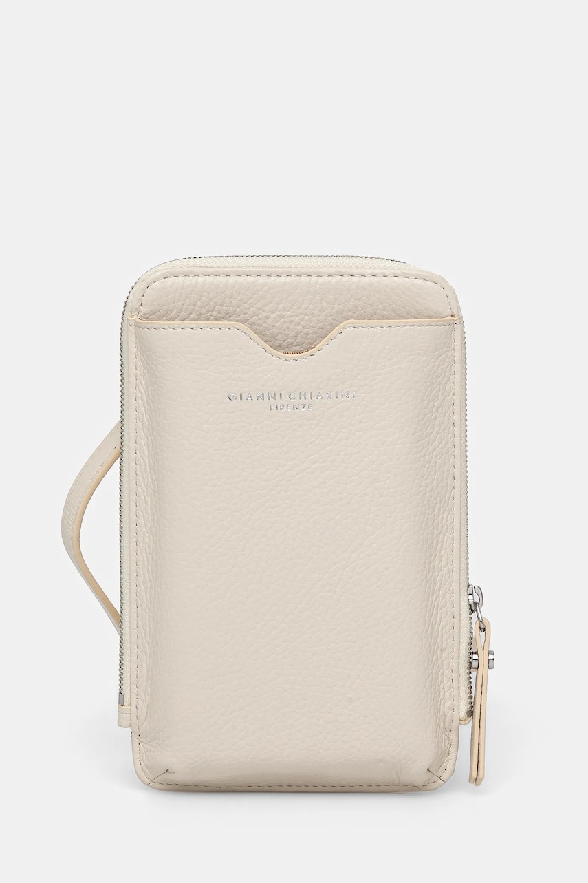 Gianni Chiarini husa din piele pentru telefon culoarea bej, PF W5090 GRN Gianni Chiarini husa din piele pentru telefon culoarea bej, PF W5090 GRN