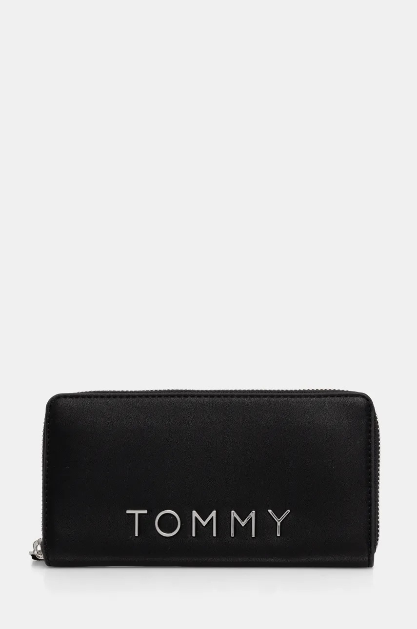 

Портмоне Tommy Jeans дамски в черно AW0AW16485, Черен