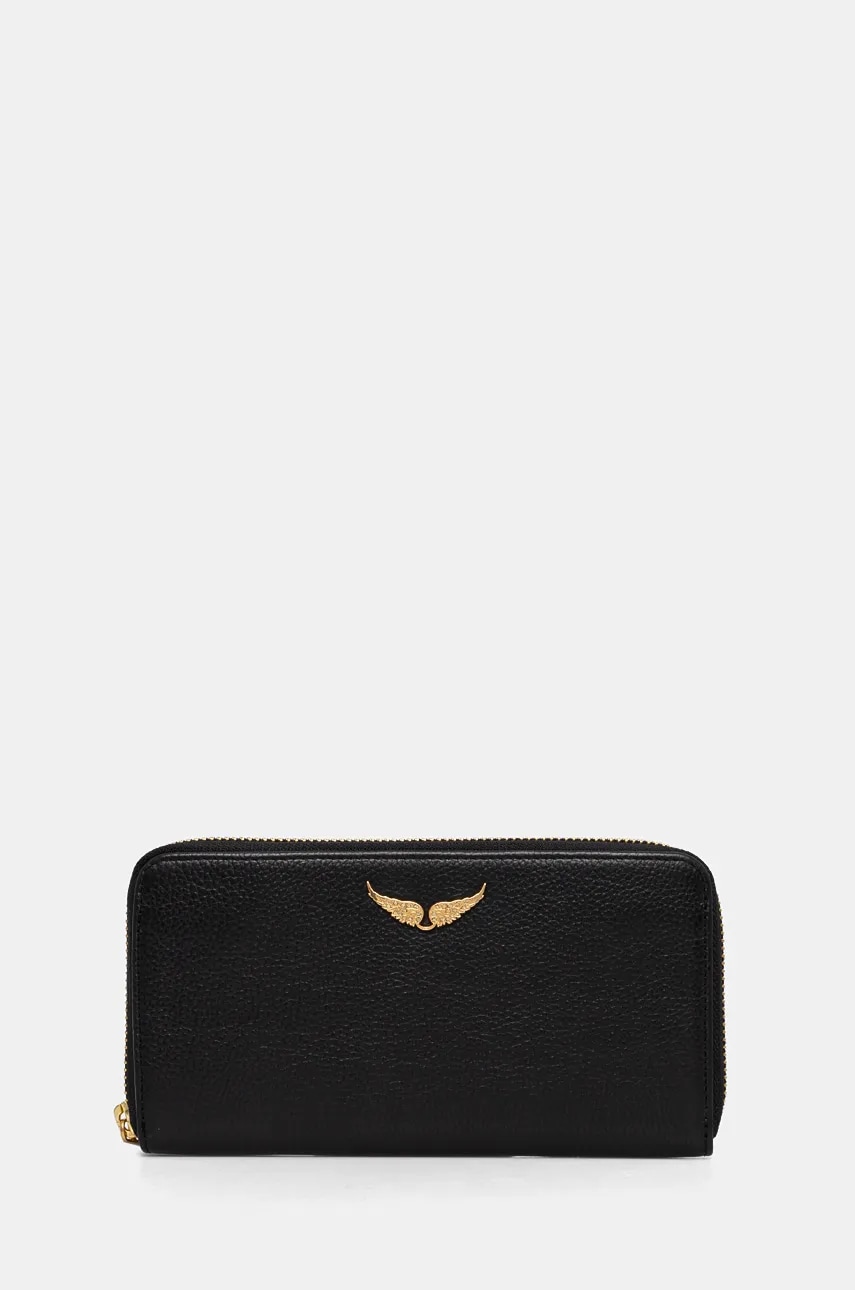 ZADIG&VOLTAIRE portofel de piele femei, culoarea negru, LWSG00018 ZADIG&VOLTAIRE portofel de piele femei, culoarea negru, LWSG00018