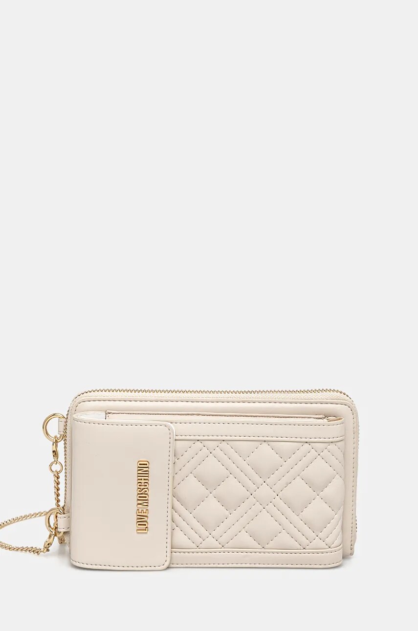 Love Moschino portofel femei, culoarea bej, JC5682PP0L