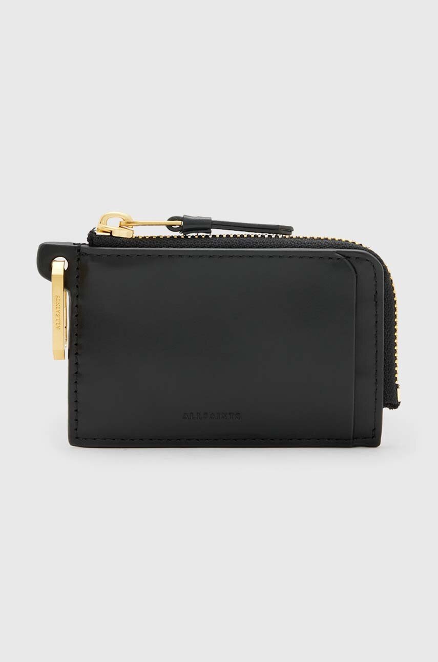 

Кожен портфейл AllSaints REMY дамски в черно W021XZ, Черен