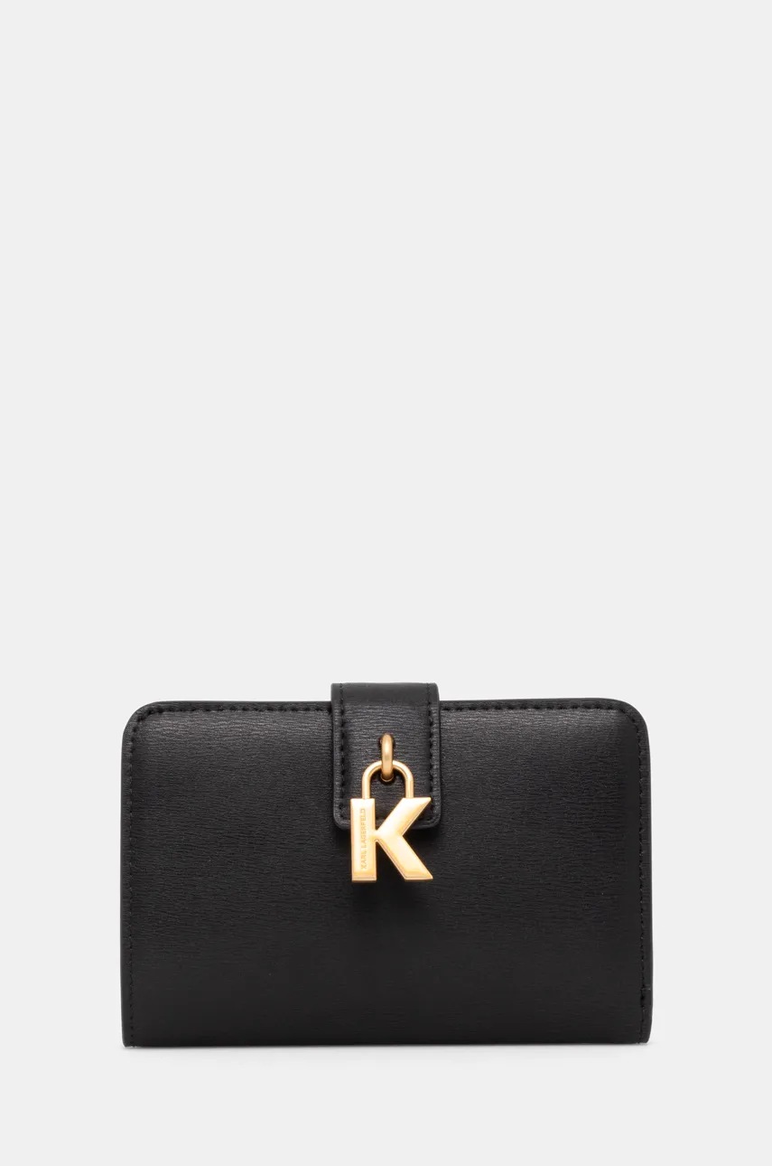 

Кожен портфейл Karl Lagerfeld дамски в черно 246W3216, Черен