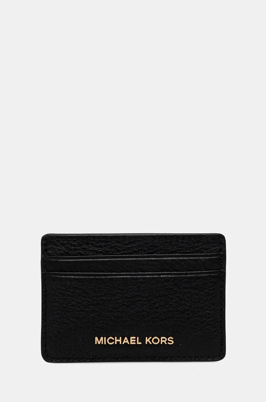 

Кожен калъф за карти MICHAEL Michael Kors в черно 32F7GF6D0L, Черен