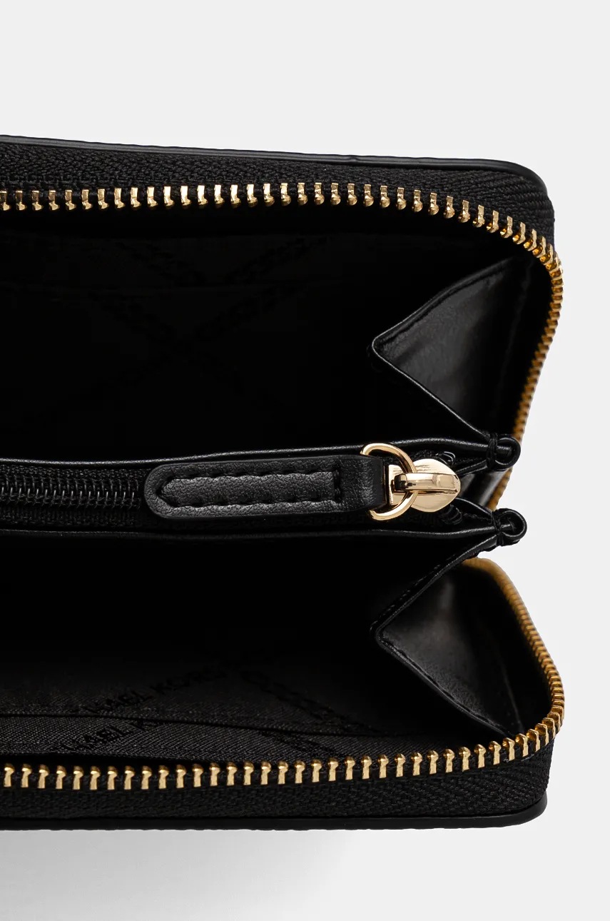 Δερμάτινο πορτοφόλι MICHAEL Michael Kors γυναικείο, χρώμα: μαύρο, 32T4GJ6Z5L φωτογραφία