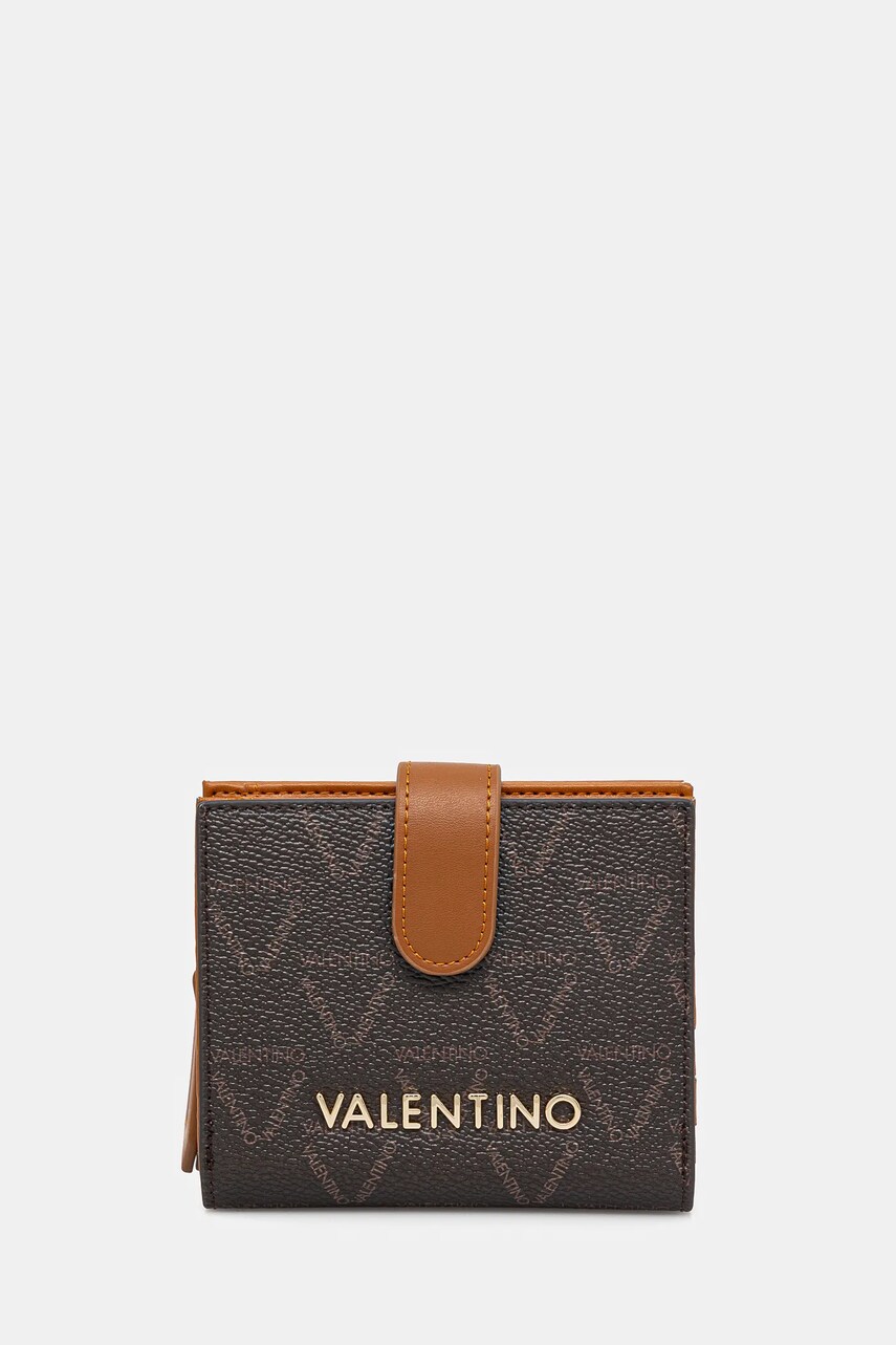 Peněženka Valentino Bags hnědá barva, VPS8GT215