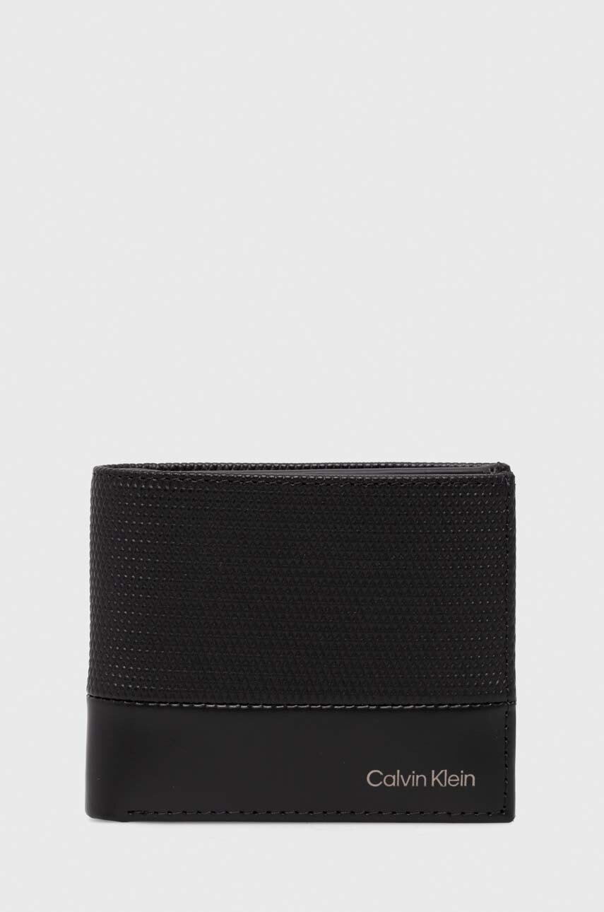 

Кожен портфейл Calvin Klein мъжки в черно K50K512423, Черен