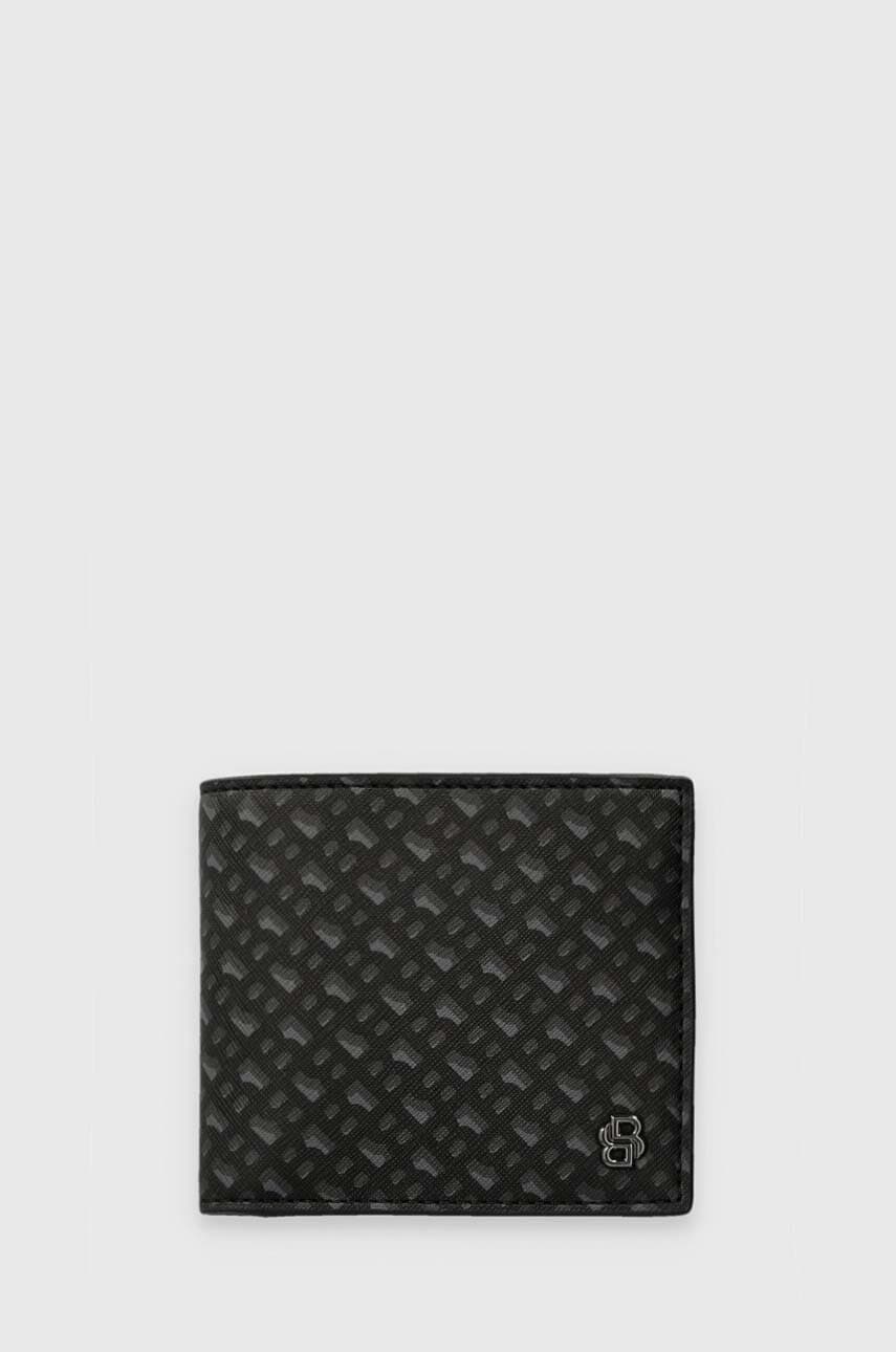 BOSS portofel de piele barbati, culoarea negru, 50523949