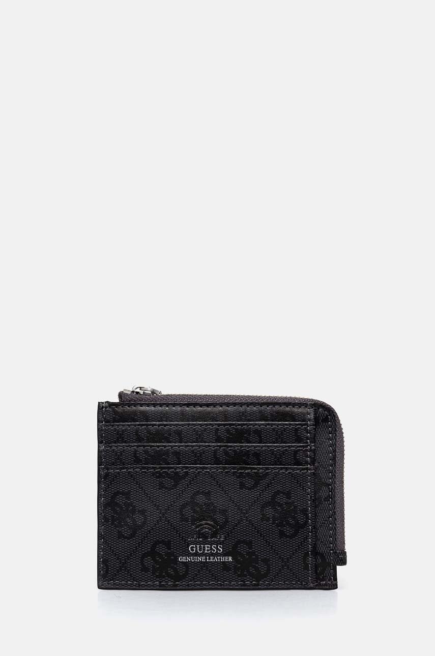 

Кожен портфейл Guess MITO мъжки в черно SMVELE LEA75, Сив