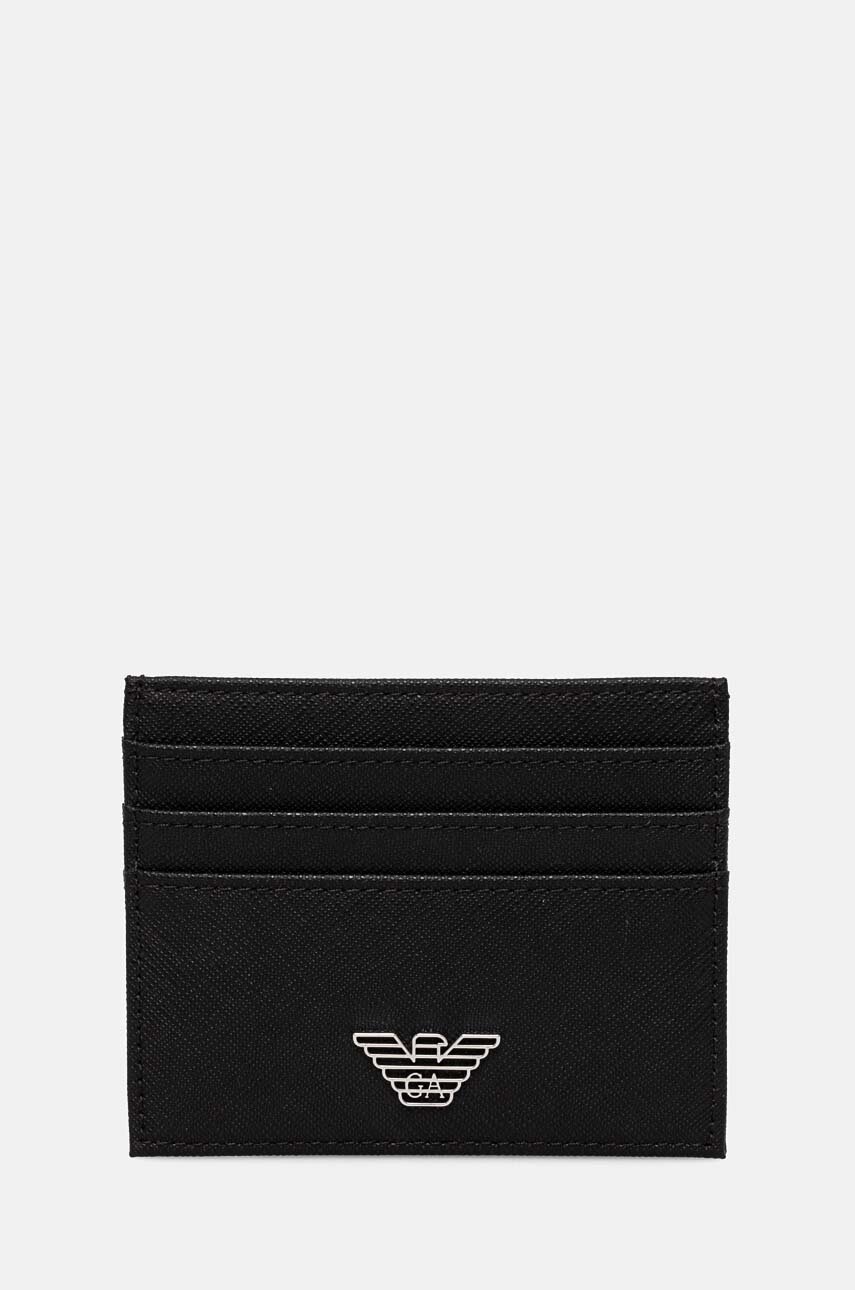 

Калъф за карти и ключодържател Emporio Armani в черно Y4R606 Y138E, Черен