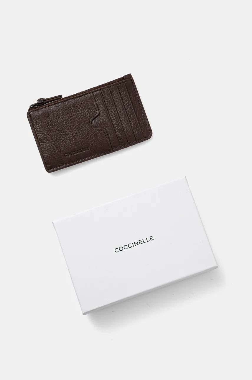 Шкіряний гаманець Coccinelle MAN SOFT чоловічий колір коричневий E2 MUK 87 02 01 