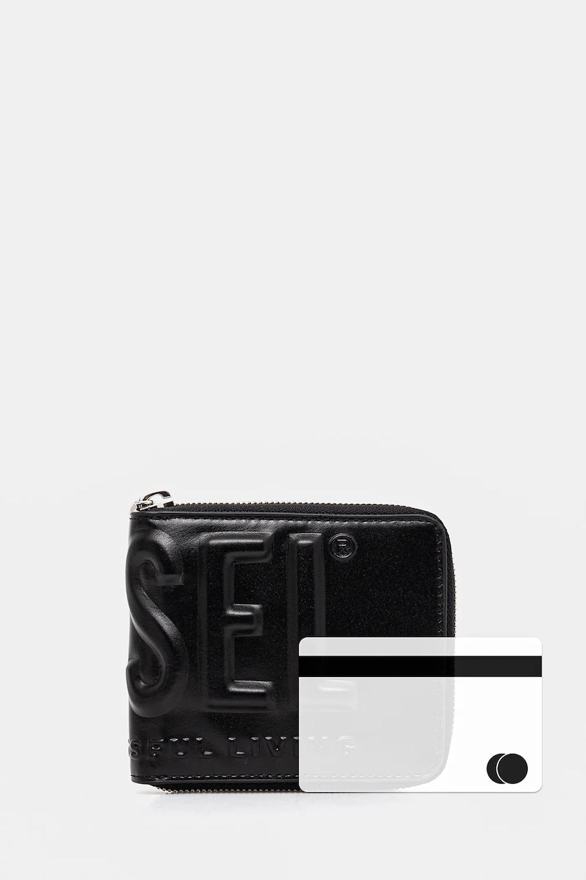 Kožená peňaženka Diesel DSL 3D- BI FOLD COIN ZIP XS