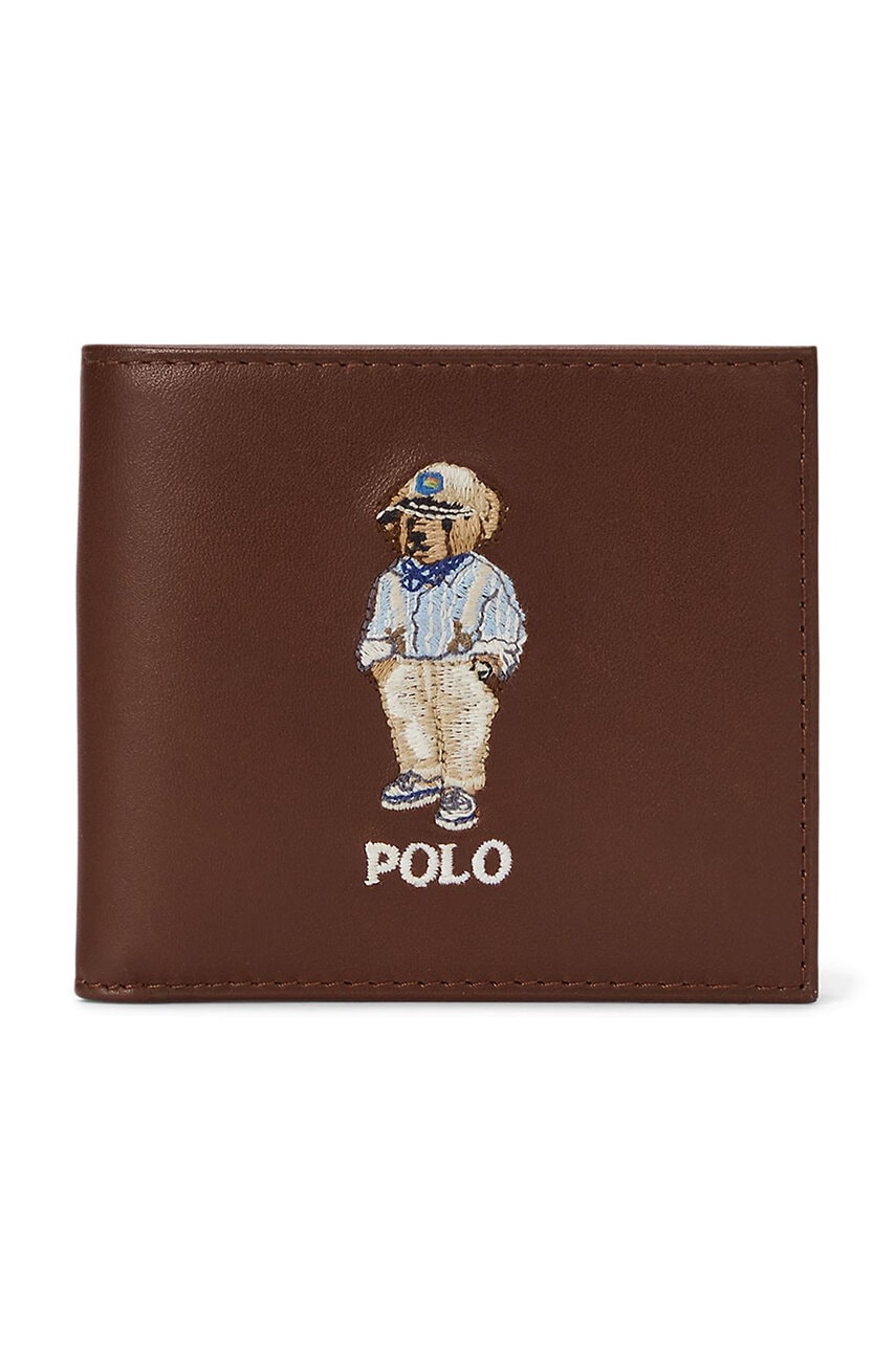 

Кожен портфейл Polo Ralph Lauren мъжки в кафяво 405952090, Кафяв