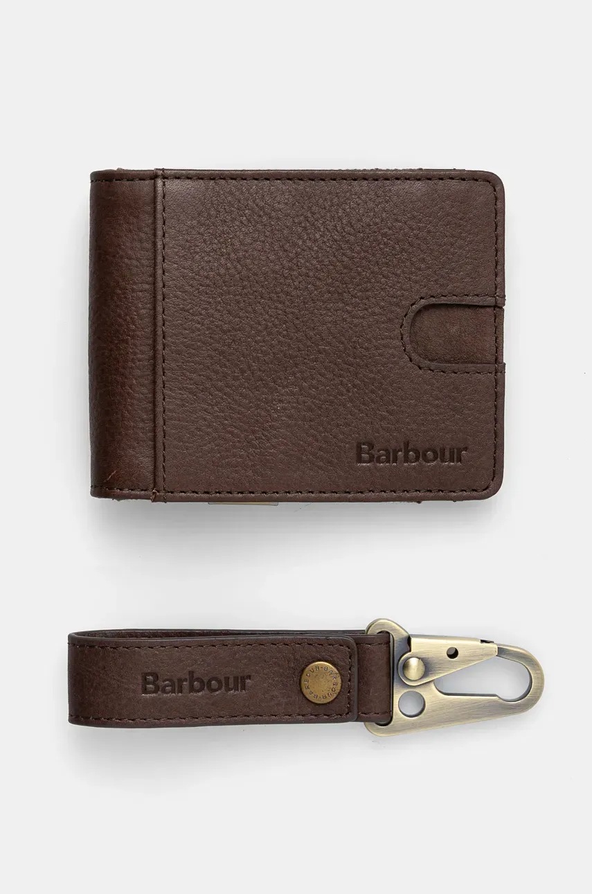 

Кожен портфейл Barbour мъжки в кафяво MGS0088, Кафяв